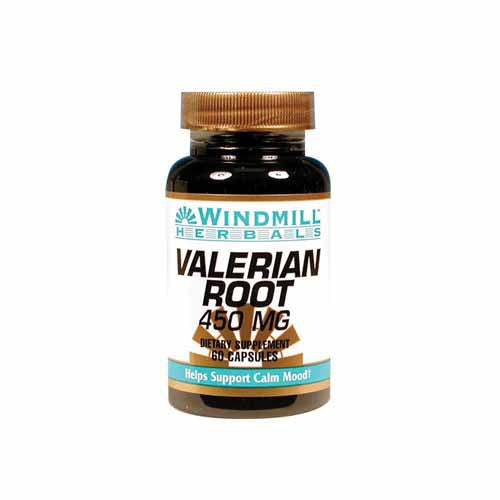 Windmill Herbals Valerian Root 450 Mg Capsules - 60 Ea